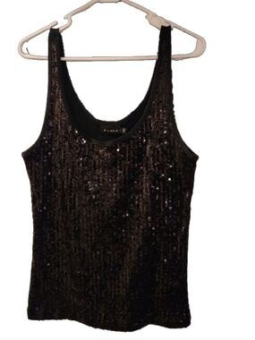 The Limited Black Sequin Tank Camisole